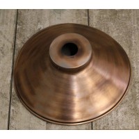 Shallow Coolie Shade - Dull Copper - 230mm Diameter.